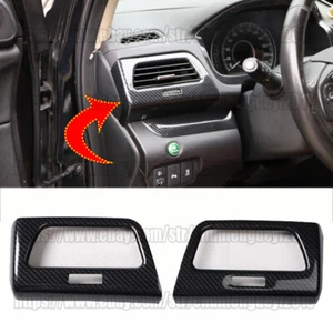 For Honda CRV CR-V 12-16 Carbon Fiber style Left And Right Air Outlet Vent Trim - Picture 1 of 6