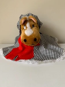 Topsy Turvy Vintage Four-sided Plush Toy Doll Farmer Horse Pig Handmade VGC - Picture 1 of 11