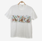 Slack-Key Reyn Spooner T-Shirt Eddy Y Guitar Floral White Size L