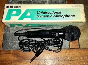Radio Shack 33-3009 Unidirectional Dynamic Microphone Untested - Picture 1 of 3