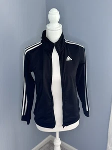 ADIDAS Kids Unisex Tricot Three Stripe Track Suit Jacket Zipper Size M (8/10) - Picture 1 of 5