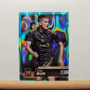 2023 Topps Chrome MLS Stipe Biuk base Aqua Lava Refractor 045/125 RC card # 24 - Picture 1 of 2