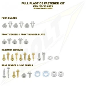 BOLT USA FULL PLASTICS FASTENER BOLT KIT KTM SX65 2002 - 2015 - Picture 1 of 1