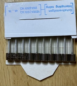 Wickmann 19343 Glass Fuse 500mA 250V 6.3mmx32mm Time Delay Box Of 10s, Free Ship - Picture 1 of 4