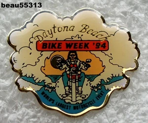⭐"VINTAGE" 1994 DAYTONA FLORIDA FLORIDA HARLEY RALLY CHALECO CHAQUETA PIN - Imagen 1 de 1