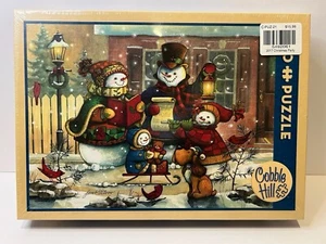 New COBBLE HILL Snowman "Song for the Season" 500 Piece Jigsaw Puzzle - Picture 1 of 5