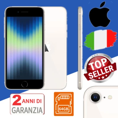 Apple iPhone SE 3a Gen. 64GB  Bianco ✔️Nuovo & Originale✔️Garanzia 24 MESI - Immagine 1 di 4