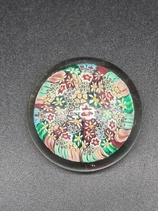 Vintage Tight Packed Millefiori Art Glass Paperweight Lots of Color - Picture 1 of 5