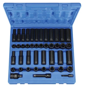 Grey Pneumatic 1243RD 3/8" Dr Standard and Deep Length Impact Set - Picture 1 of 1