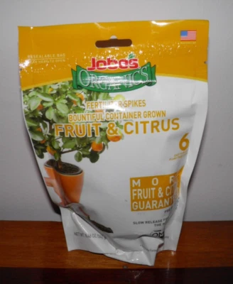 Jobes Organics Fertilizer Spike Pack, FRUIT & CITRUS, 1 BAG OF 6 SPIKES - Image 1 of 4
