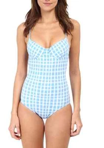 Marc by Marc Jacobs L61229 Blue Sophia Underwire One-Piece Sz XS - Picture 1 of 3