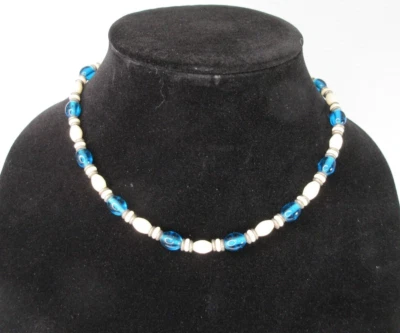 Women's Vintage Beaded Bead Necklace (16" Long) Glass, Metal - Image 1 of 4