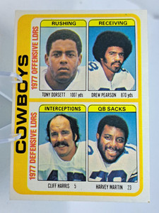 1978 Topps #507 Cowboys Tony Dorsett Drew Pearson Cliff Harris Harvey Martin