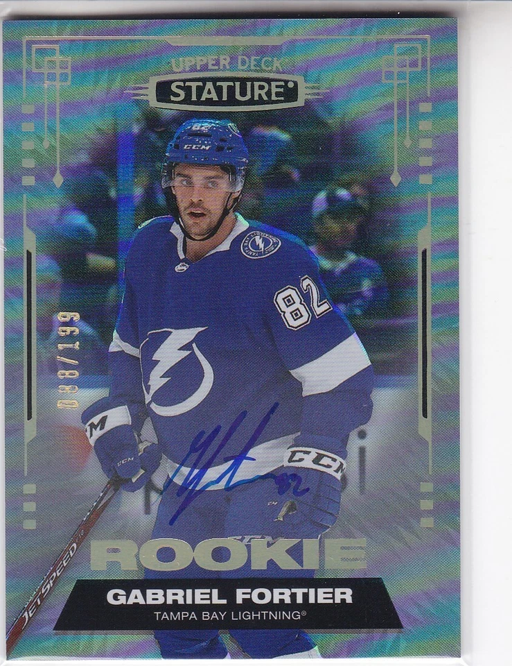 GABRIEL FORTIER 2021-22 UPPER DECK STATURE ROOKIE AUTOGRAPH #088/199 #172 - Image 1 of 1