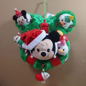 Disney Tsum Christmas Wreath Plush Toy Mickey Minnie - Picture 1 of 12