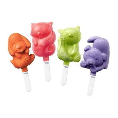 NEW Koji Cat And Dog Ice Pop Molds Makes 4 Pops - Image 1 of 4