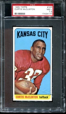 1965 Topps Tall Boy #107 Curtis McClinton SP - PSA 7.5 NM+  Kansas City Chiefs - Image 1 of 2