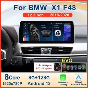 Unidad principal inalámbrica de pantalla táctil para automóvil CarPlay de 12,3" para BMW X1 F48 EVO 2018-2020 - Imagen 1 de 12