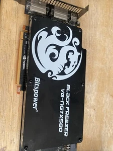2 x gtx 580 gpu graphic cards with water block Bitspower installed used - Picture 1 of 5