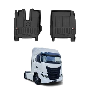 OMAC Gummi Fußmatten für Iveco S-Way 2019-2025 Premium TPE Automatten Schwarz 2x - Bild 1 von 12