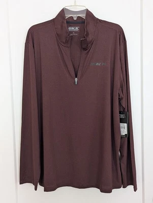 Skechers Men's XL Burgundy Pullover Moisture Wicking Stretch Dri Fast - Image 1 of 4