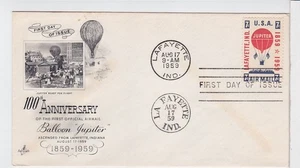TurtlesTradingPost - Balloon Jupiter Airmail - #C54 1959-  FDC Artcraft Cachet - Picture 1 of 1