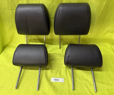 2004-09 MAZDA 3 REPOSACABEZAS JUEGO DE 4 DELANTEROS Y TRASEROS CUERO NEGRO OEM Foto 1 de 4