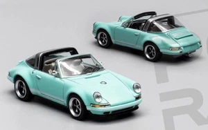 PORSCHE Singer Targa - turchese - POP RACE 1:64 - Foto 1 di 6