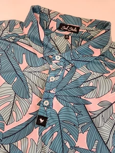 Bad Birdie Poloshirt Herren 2XL türkis Golf Blumen Hawaii Performance Stretch - Bild 1 von 8