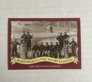 1992 Tuff Stuff Remembering the Negro Leagues #5 The Page Fence Giants - Picture 1 of 2