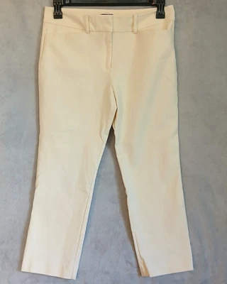 Ann Taylor Petite Women's Size 6P Pants Ivory Cropped Straight Leg (24" Inseam) - Image 1 of 4