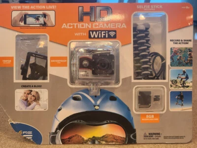 Explore One HD Action Camera With WiFi with new, upgraded selfie stick - Image 1 of 4