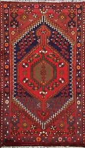 Tribal Hamedan Hand-knotted Geometric Area Rug Home Decor Oriental 3'x5' Carpet - Picture 1 of 12