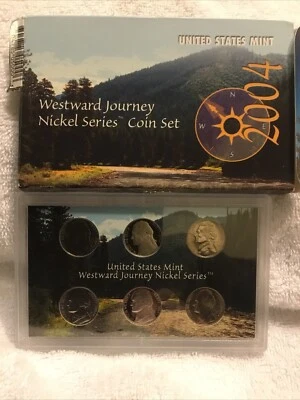 Juego de monedas serie níquel Westward Journey 2004 Estados Unidos como nuevo con caja + CofA Foto 1 de 3