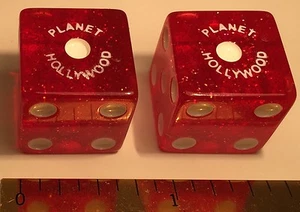PLANET HOLLYWOOD SOUVENIR RED DICE LAS VEGAS NEVADA SOUVENIR DICE FREE SHIPPING - Picture 1 of 6