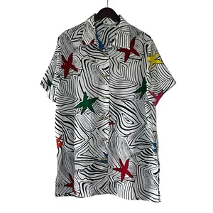 VTG Jaclyn Smith Oversize Toggle Button Up Shirt Loud Nautical Print Size 18 - Picture 1 of 8