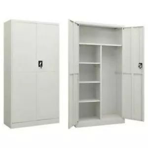 More details for locker cabinet industrial storage shelves lockable key garage office cupboard