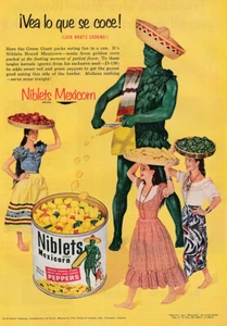 Green Giant Mexicorn 1953: Vea Lo Que Se Coce anuncio impreso vintage - Imagen 1 de 1