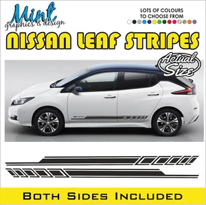 NISSAN LEAF Deportes Rayas Laterales ELÉCTRICAS EV Calcomanías Adhesivas Gráficos SIN P&P 011 - Imagen 1 de 4