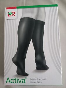 ACTIVA COMPRESSION HOSIERY CLASS 1 BELOW KNEE UNISEX SOCK SIZE SMALL IN BLACK
