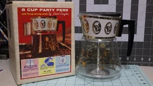 Mid C modern MCM Davis Douglas 8 party perk cup serving Carafe flameproof coffee - Picture 1 of 12