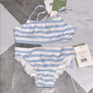 NEW Andie kids bikini set blue striped sz 3T - Picture 1 of 3