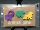 Vintage Tupperware Animal Pins Elephant Bear Lion New NOS