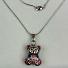 NEW - Vintage (88) Italy 925 Sterling Silver Enameled Panda Bear Necklace RARE