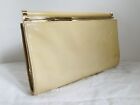 Reiss Cream Patent Leather GOLD frame PURSE Evening Bag