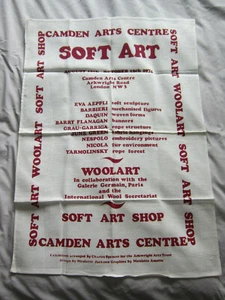 Wool Art In Soft Art Exhibition Camden Arts Centre 1974 Card Sheets Cloth Poster - Picture 1 of 7