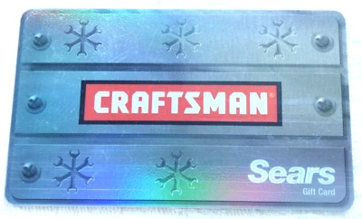SEARS Craftsman Gift Card - 2006 Christmas - Shiny Silver -Collectible -No Value - Image 1 of 2