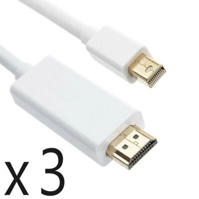 3 Pack 6ft Mini DisplayPort DP to HDMI Converter Adapter Cable fits Thunderbolt - Image 1 of 2