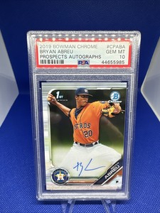 2019 Bowman Chrome Prospects Bryan Abreu Auto #CPA-BA PSA 10 GEM MT