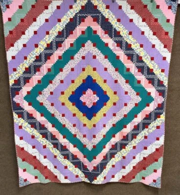 Шкатулка для драгоценностей! c 1940-х годов PA бревенчатая хижина ЛОСКУТНОЕ ОДЕЯЛО винтажные мешки для кормления - Изображение 1 из 4